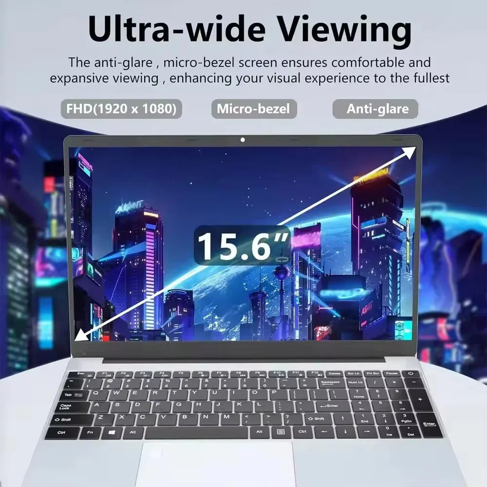 PC Portable DAIDAN 15,6" Windows 11 Pro – Intel Celeron N4000 – 16 Go RAM – 1 To SSD – Déverrouillage par Empreinte Digitale Ma boutique