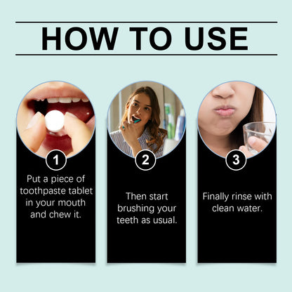 ORALHOE Tablettes de Dentifrice Solides pour un Nettoyage Profond des Dents - Soin Buccal, Élimination du Jaunissement et de la Saleté, Pratiques et Portables - BLACKBEARD OUTDOOR INDUSTRIES