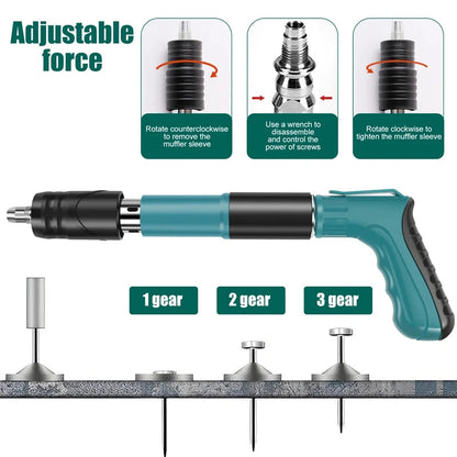 Mini Pistolet à Clous en Acier - 100 Clous + Boîte Plastique | Outil Manuel pour Perforation et Fixation Murale BLACKBEARD OUTDOOR INDUSTRIES