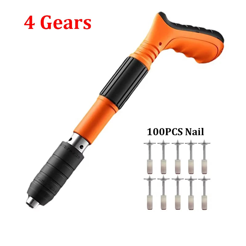 Pistolet à Clous Manuel en Acier | Outil de Fixation Murale à 5 Vitesses Ajustables pour Montage de Bricolage, Plomberie, Installation Électrique BLACKBEARD OUTDOOR INDUSTRIES