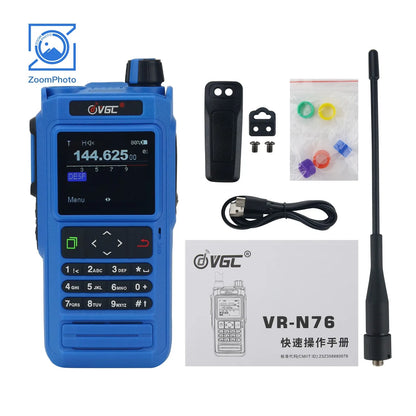 Talkie-Walkie VR-N76 UV Double Bande, IP67 Étanche, Bluetooth, GPS, 5W - BLACKBEARD OUTDOOR INDUSTRIES