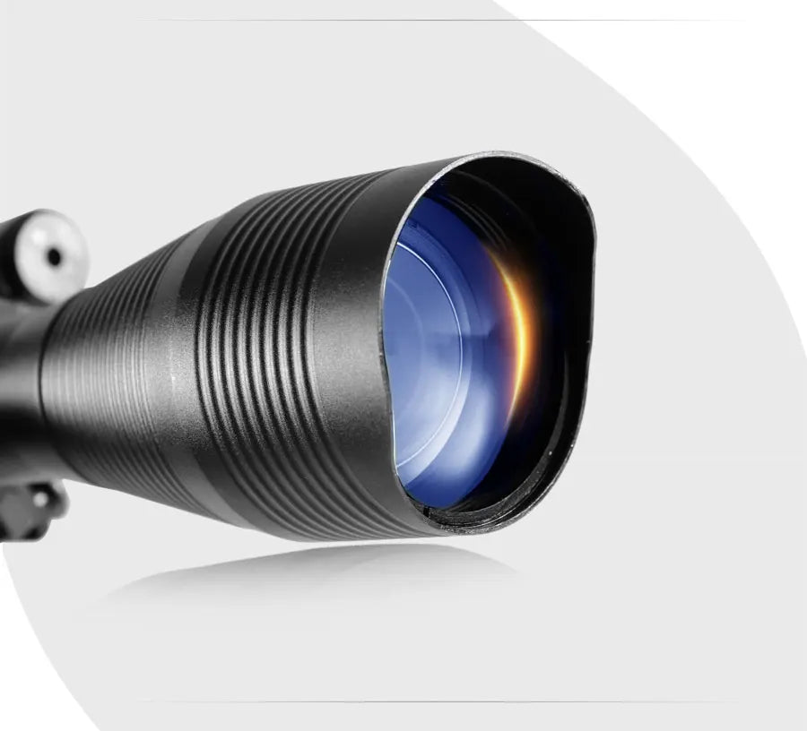 Lunette de Tir 4-12x50 avec Réticule Télémétrique Illuminé + Viseur Holographique 4 Réticules + Laser Rouge/Vert - Rail 20mm - BLACKBEARD OUTDOOR INDUSTRIES