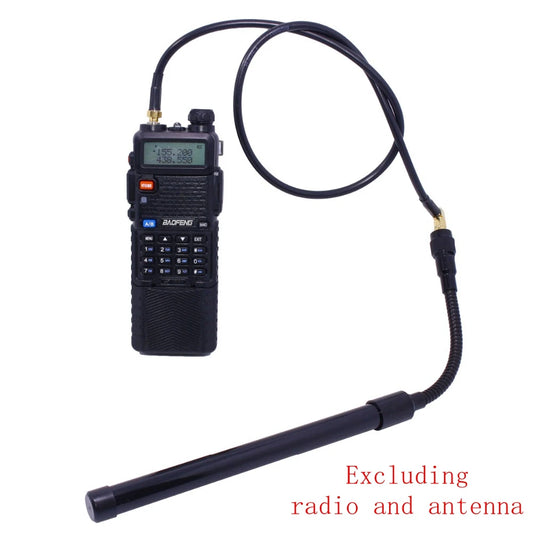 ABBREE AR-152 / AR-148 – Antenne Tactique avec Câble Coaxial SMA-Femelle pour Baofeng UV-5R / UV-82 / UV-9R Plus - BLACKBEARD OUTDOOR INDUSTRIES