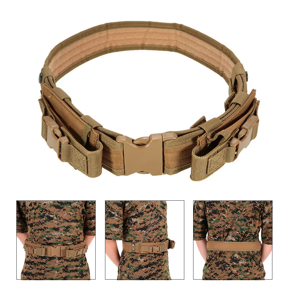 Ceinture Tactique de Combat avec Pochette pour Chargeur – Ceinture de Sécurité à Libération Rapide pour Entraînement Airsoft et Chasse BLACKBEARD OUTDOOR INDUSTRIES