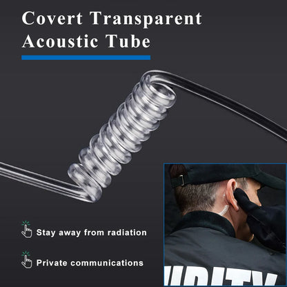 Retevis Micro de Gorge Discret avec Tube Acoustique Transparent et PTT au Doigt - BLACKBEARD OUTDOOR INDUSTRIES