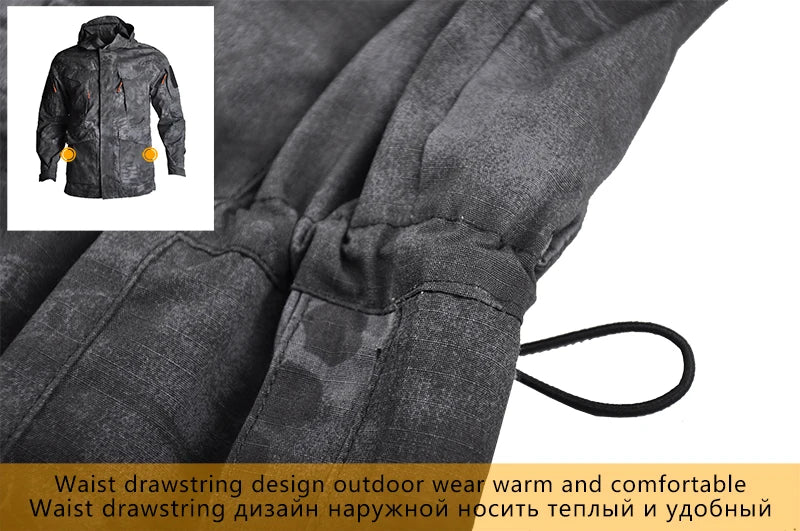 Veste Tactique M65 Camouflage Homme – Veste de Randonnée Imperméable avec Capuche - BLACKBEARD OUTDOOR INDUSTRIES