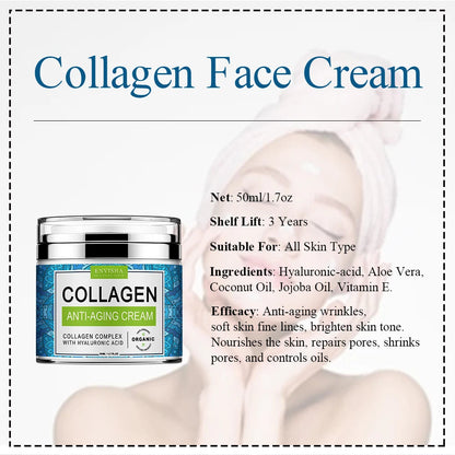 Crème Visage ENVISHA – Collagène & Acide Hyaluronique pour Anti-Âge et Hydratation de la Peau BLACKBEARD OUTDOOR INDUSTRIES