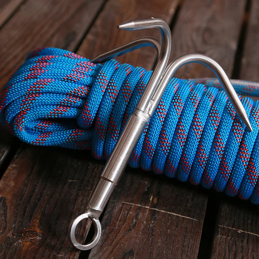 grappin de Survie en Acier – Crochet d’Escalade avec Mousqueton - BLACKBEARD OUTDOOR INDUSTRIES