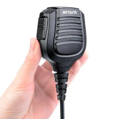 Retevis Lot de 10 Microphones Haut-Parleurs Étanches 2 Pin IP54 avec Jack Audio 3.5mm PTT - BLACKBEARD OUTDOOR INDUSTRIES