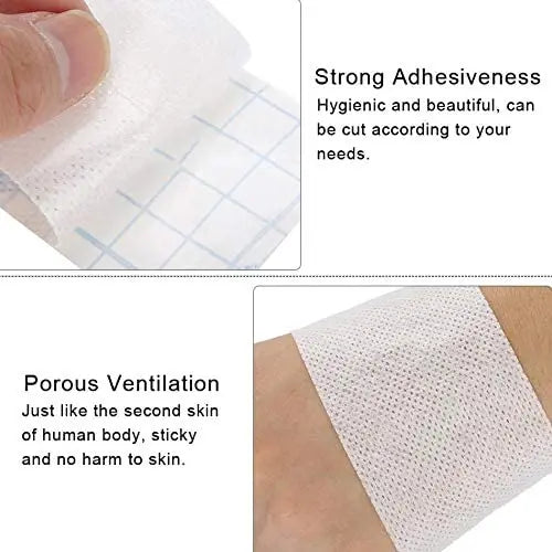 Ruban Adhésif Non-Tissé Respirant – Pansement Protecteur Doux en Tissu Antibactérien pour Cicatrisation des Plaies Ma boutique