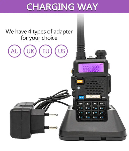 Baofeng UV-5R 8W – Radio Bidirectionnelle Haute Puissance | Jusqu’à 15 km de Portée Ma boutique