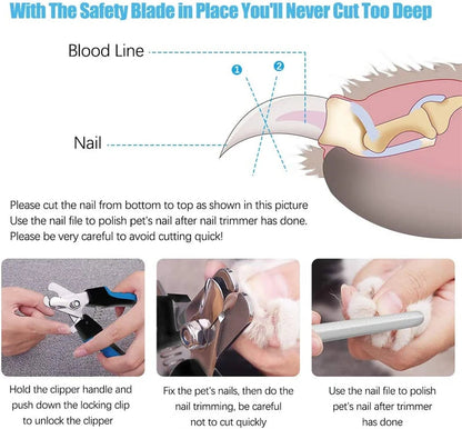 Coupe-Griffes Professionnel pour Chiens et Chats – Acier Inoxydable avec Butée de Sécurité Ma boutique