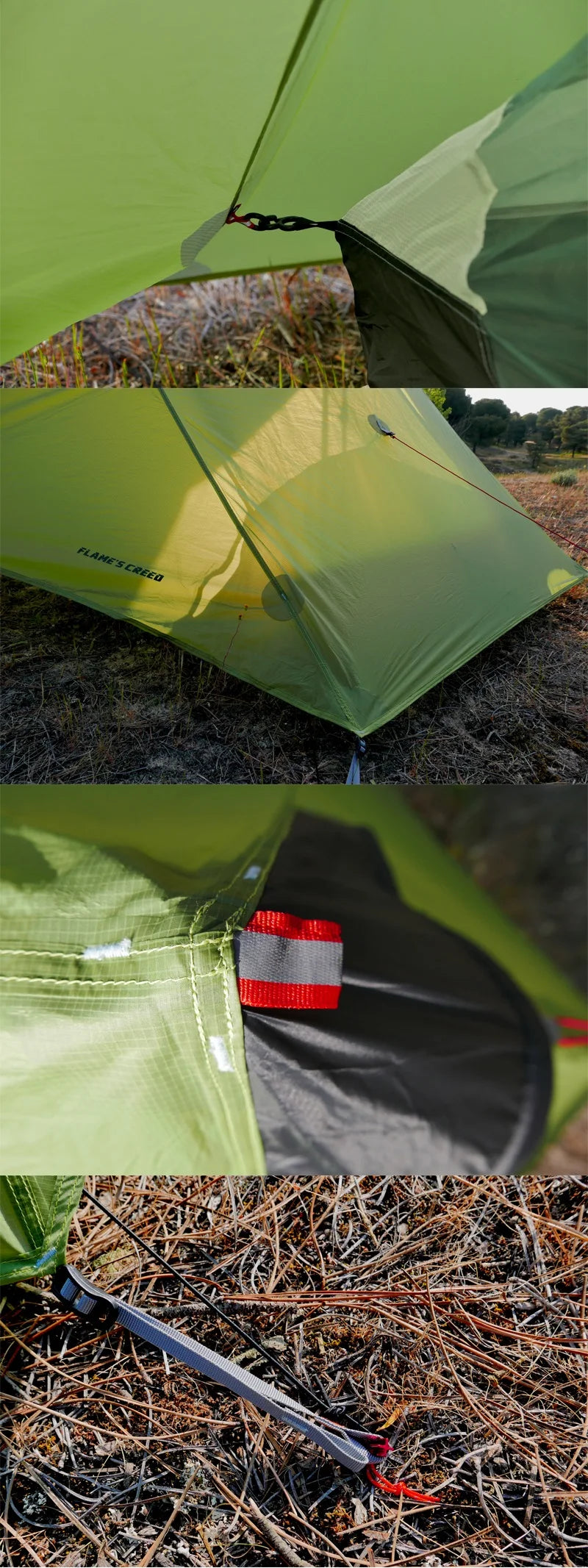 Tente Ultralégère FLAME'S CREED LanShan 2 – 2 Places | 3 Saisons | Nylon Silnylon 15D | Sans Arceaux | Trekking & Bivouac Pro - BLACKBEARD OUTDOOR INDUSTRIES