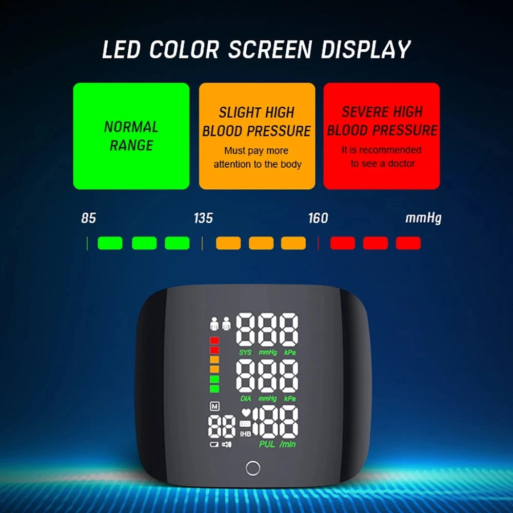 Smart Touch Écran LCD Tactile Rechargeable avec Voix – Moniteur de Tension Artérielle au Poignet Ma boutique