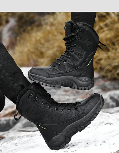 Bottes d'Hiver Femme Moipheng - Super Chaleur, Taille Plus, Chaussures à Plateforme, Bottes Moto à mi-mollet avec Doublure en Fourrure - Zapatos Para Mujer - BLACKBEARD OUTDOOR INDUSTRIES