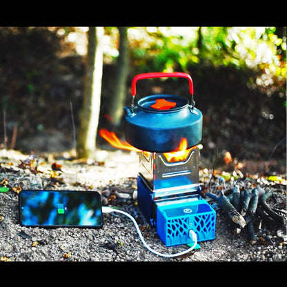 Mini Réchaud de Camping Portable – Survival Stove avec Générateur Thermoélectrique et Powerbank - BLACKBEARD OUTDOOR INDUSTRIES