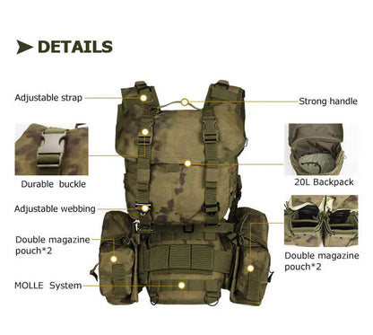 Gilet Tactique Russe SMERSH – Système Modulaire avec Pochettes Détachables Ma boutique