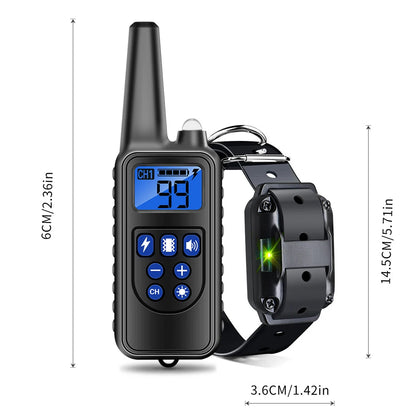 Collier d’Éducation Électrique pour Chien – Étanche, Rechargeable, Télécommande 800m | Anti-Aboiement & Dressage (Choc / Vibration / Son) Ma boutique
