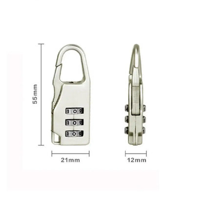 Mini Cadenas de Voyage en Alliage d'Aluminium – Cadenas à 3 Chiffres Réinitialisables, Code de Sécurité pour Valise, Sac et Accessoires - BLACKBEARD OUTDOOR INDUSTRIES