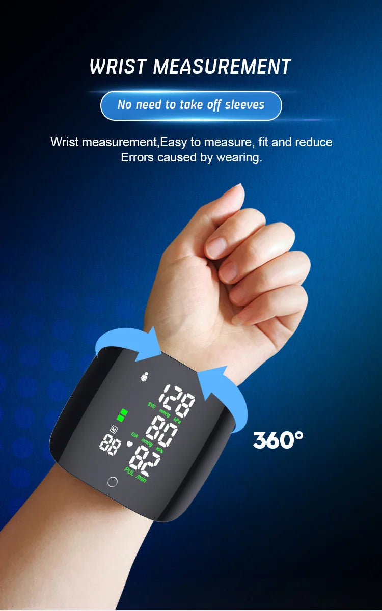 Smart Touch Écran LCD Tactile Rechargeable avec Voix – Moniteur de Tension Artérielle au Poignet Ma boutique