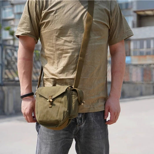 Original Surplus Vietnam War Period Chinese 56 AK Drum Mag Military Canvas Bag AMMO Pouch - BLACKBEARD OUTDOOR INDUSTRIES