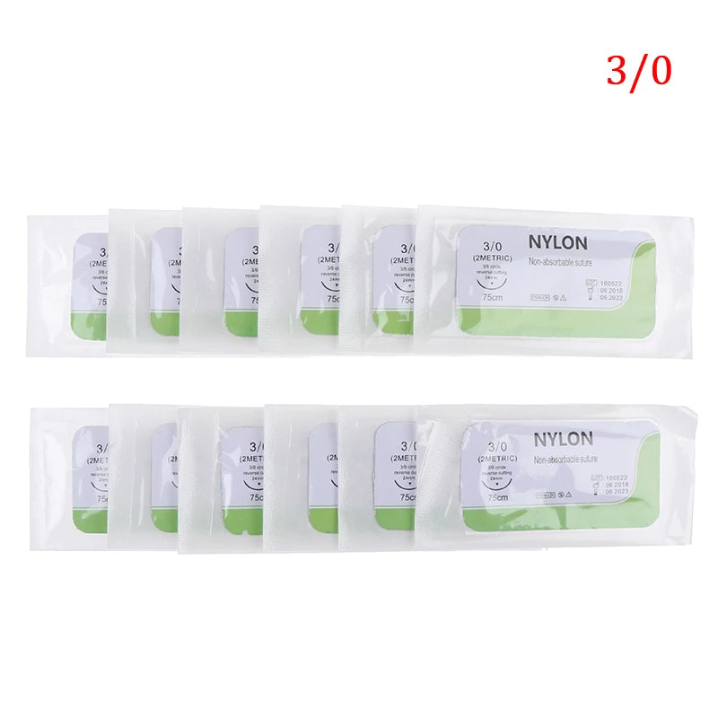 Kit de Suture Médicale 12 pcs – Fils Nylon, Polyester & Aiguille 75 cm Ma boutique