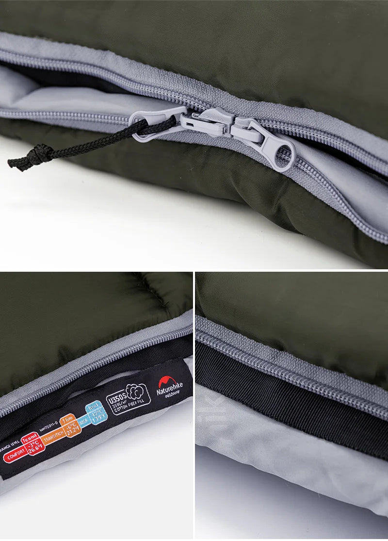 Naturehike Sac de Couchage Ultraléger Imperméable – Couette en Coton Portable Type Envelope - BLACKBEARD OUTDOOR INDUSTRIES