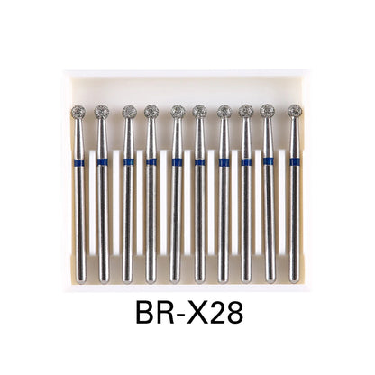AZDENT 10 pcs Fraises Diamantées Dentaires – Type Boule FG 1,6 mm, 25 mm pour Turbine Haute Vitesse Ma boutique