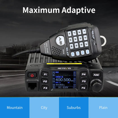 Retevis RT95 – Radio Mobile Bi-Bande VHF/UHF 25W | Transceiver Voiture, Camping, Base Station - BLACKBEARD OUTDOOR INDUSTRIES