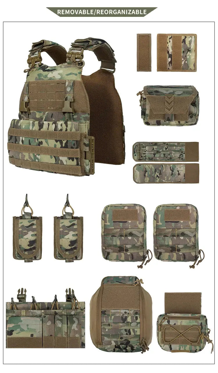 Gilet Tactique YAKEDA VT-8833TB – Plate Carrier Modulable Ma boutique