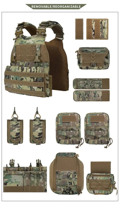Gilet Tactique YAKEDA VT-8833TB – Plate Carrier Modulable Ma boutique