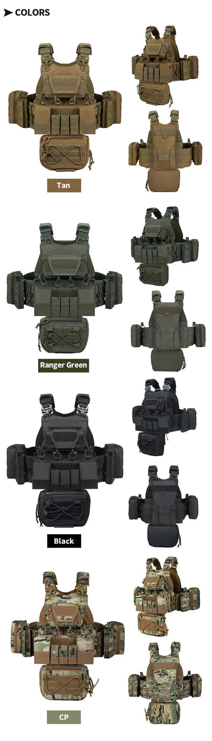 YAKEDA Porte-Plaque VT-8832 - dégagement rapide avec système MOLLE et pochettes utilitaires Ma boutique