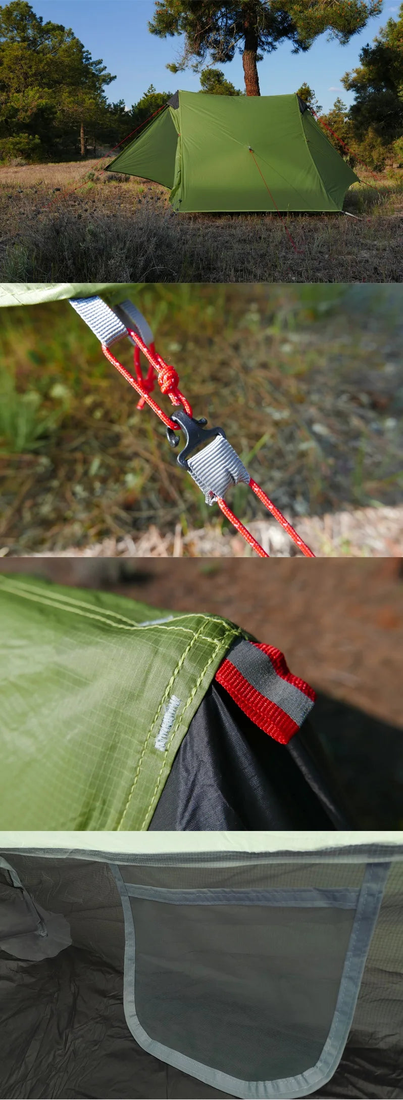 Tente Ultralégère FLAME'S CREED LanShan 2 – 2 Places | 3 Saisons | Nylon Silnylon 15D | Sans Arceaux | Trekking & Bivouac Pro - BLACKBEARD OUTDOOR INDUSTRIES