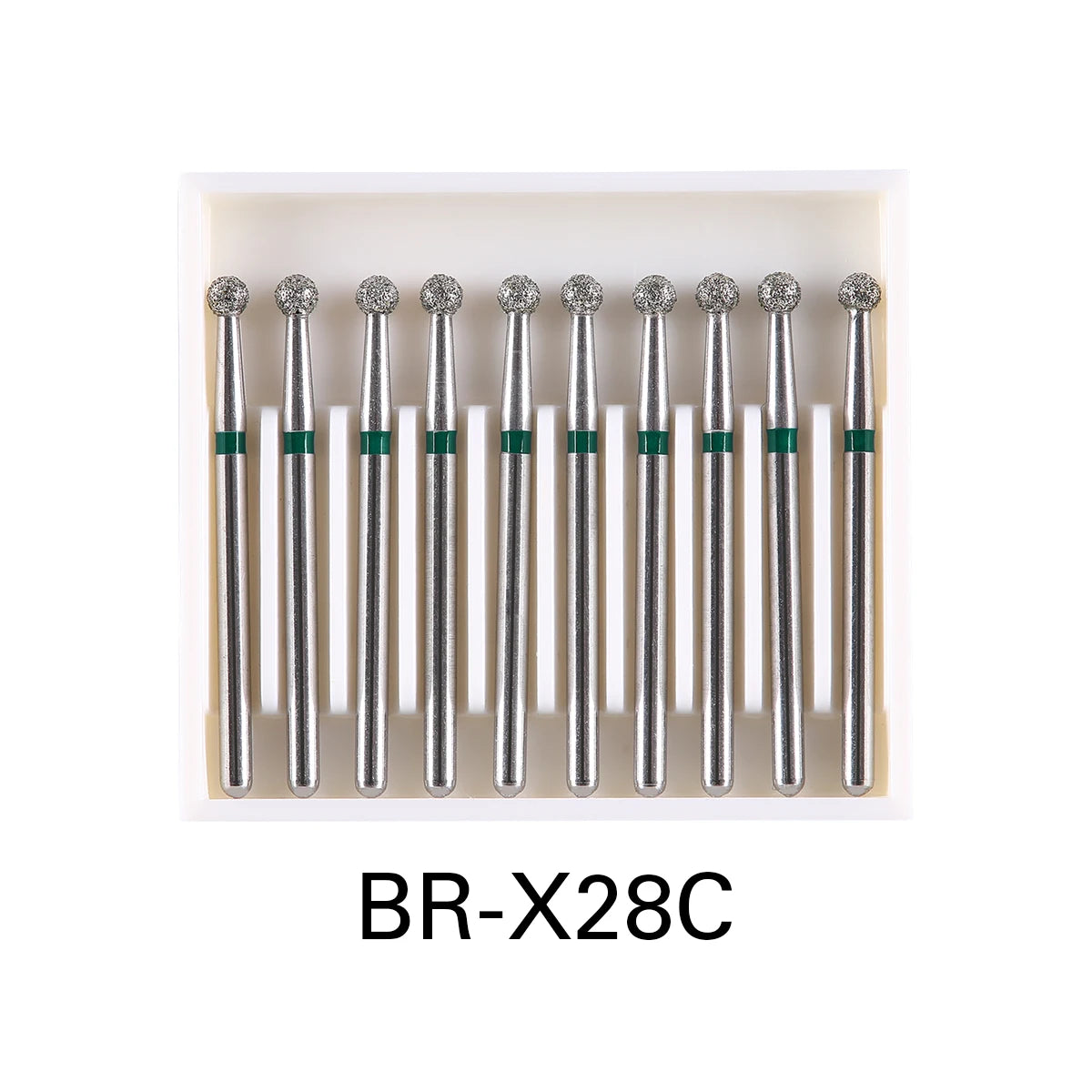 AZDENT 10 pcs Fraises Diamantées Dentaires – Type Boule FG 1,6 mm, 25 mm pour Turbine Haute Vitesse Ma boutique