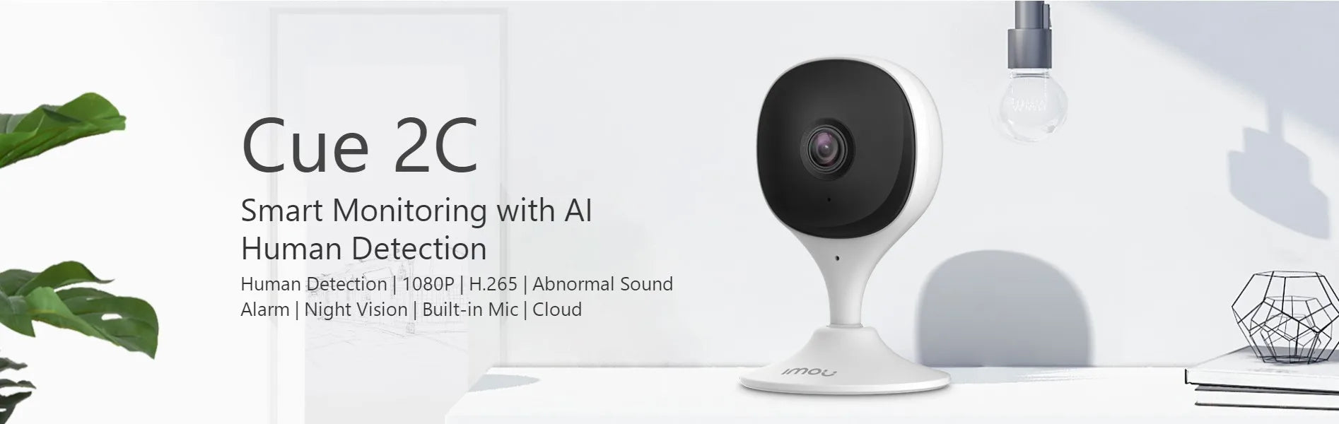 IMOU Cue 2C – Caméra de Surveillance Intérieure 1080P avec Détection Humaine IA & Vision Nocturne Ma boutique