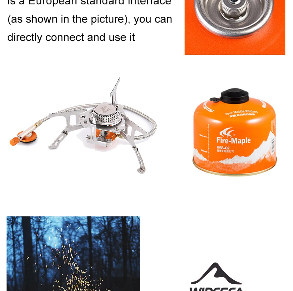 Widesea Réchaud à Gaz Portable pour Camping et Randonnée - BLACKBEARD OUTDOOR INDUSTRIES