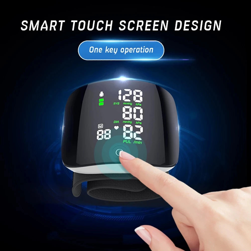Smart Touch Écran LCD Tactile Rechargeable avec Voix – Moniteur de Tension Artérielle au Poignet Ma boutique
