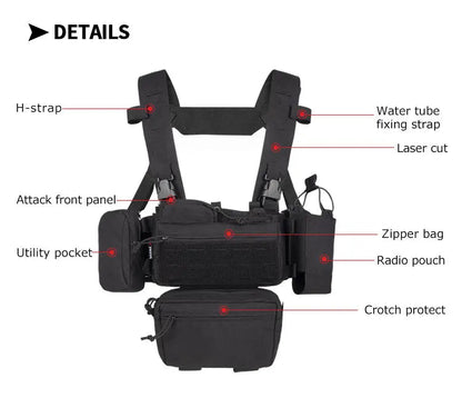 YAKEDA – Chest Rig Tactique Modulaire | Gilet Mini-Rig Léger avec Système de Dégagement Rapide Ma boutique