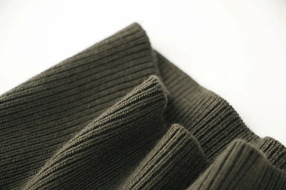 Pull en Laine Mélangée à Col Roulé Femme - Vert Armée, Épaules Padding, Casual, Tricoté pour l'Hiver BLACKBEARD OUTDOOR INDUSTRIES