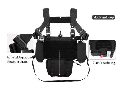 YAKEDA Tactical Mini Chest Rig – Laser Cut MOLLE Ma boutique
