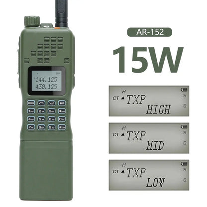 Baofeng AR-152 – Radio Tactique Puissante 25W | Batterie 12000 mAh | Portée jusqu'à 15 kml Longue portée  type AN PRC-152 Ma boutique