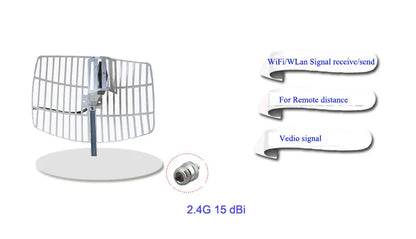 Antenne Parabolique Alfa Étanche 2.4GHz 15dBi – Réflecteur Haute Performance pour Réseau Wi-Fi 802.11b/g/n - BLACKBEARD OUTDOOR INDUSTRIES