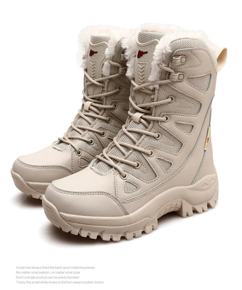 Bottes d'Hiver Femme Moipheng - Super Chaleur, Taille Plus, Chaussures à Plateforme, Bottes Moto à mi-mollet avec Doublure en Fourrure - Zapatos Para Mujer - BLACKBEARD OUTDOOR INDUSTRIES