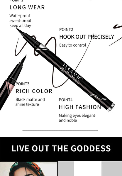 IMAGIC Waterproof Eyeliner - Long-Lasting Matte & Shimmer Finish Eyeliner Pen BLACKBEARD OUTDOOR INDUSTRIES