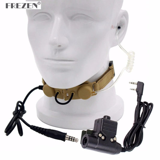 Laryngophone Z Tactical Z003 avec Tube Acoustique + Bouton PTT U94 – Compatible Radios BaoFeng, TYT, Retevis, Kenwood - BLACKBEARD OUTDOOR INDUSTRIES