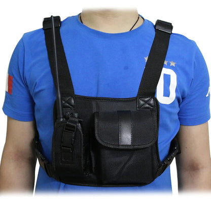 Sac à Poitrine pour Radio de Communication (Walkie Talkie) | Harnais et Poche Porte-radio pour Baofeng, Motorola, ICOM, TYT BLACKBEARD OUTDOOR INDUSTRIES