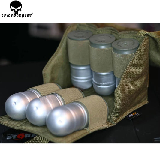EMERSONGEAR Poche Tactique pour Grenades (Six Pack) – Poche MOLLE pour Grenades 40MM Airsoft / Wargame – Modèle EM8509 - BLACKBEARD OUTDOOR INDUSTRIES