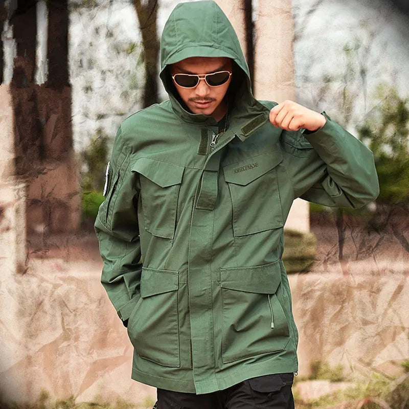 🪖 Veste M65 Militaire Homme | MEGE KNIGHT – Coupe-Vent Camouflage à Capuche | Hiver & Mi-saison - BLACKBEARD OUTDOOR INDUSTRIES