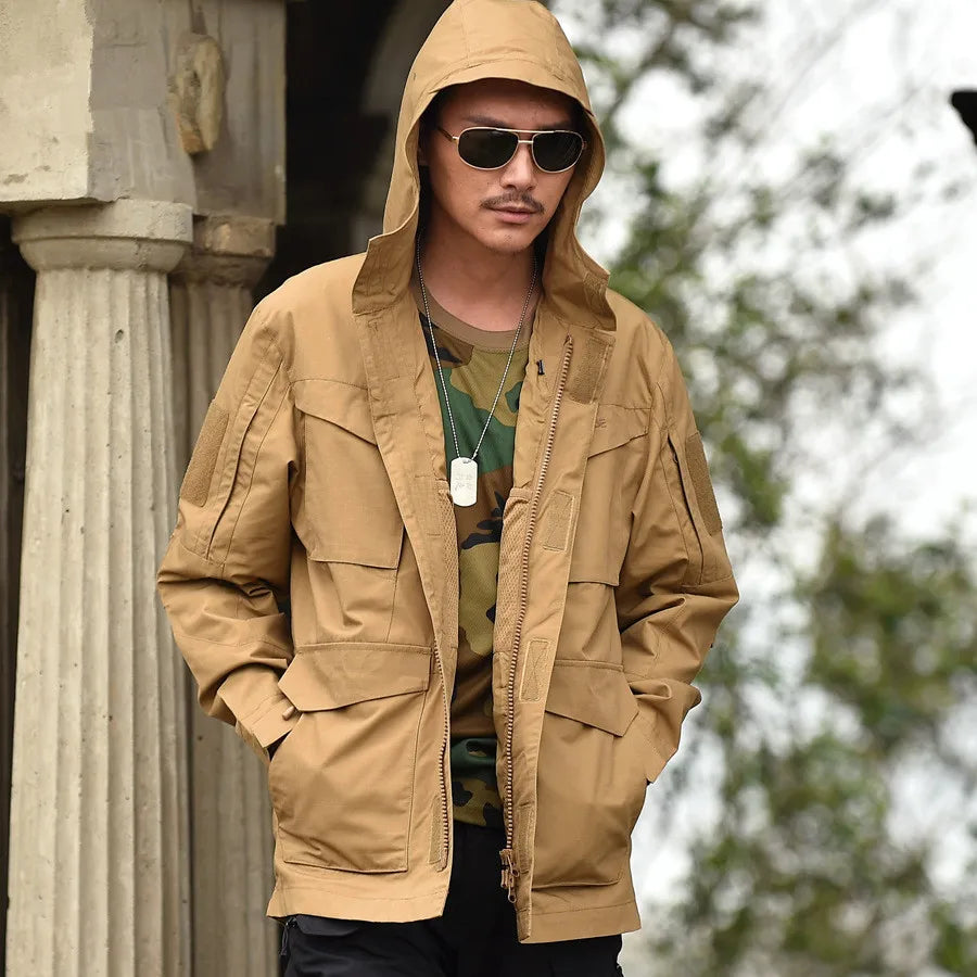 🪖 Veste M65 Militaire Homme | MEGE KNIGHT – Coupe-Vent Camouflage à Capuche | Hiver & Mi-saison - BLACKBEARD OUTDOOR INDUSTRIES