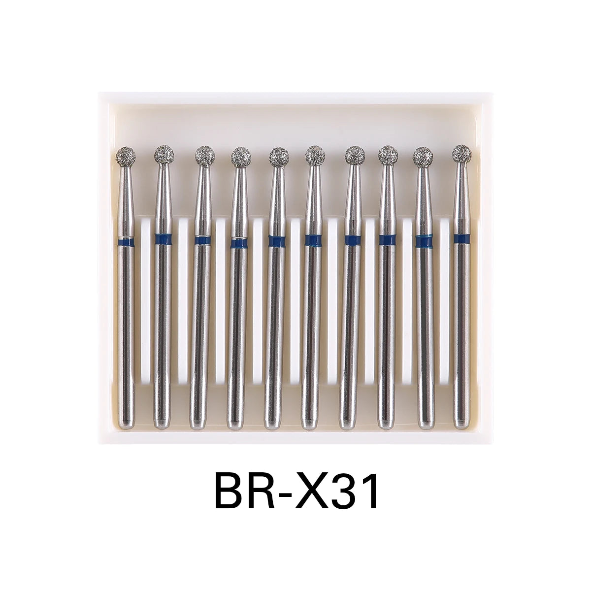 AZDENT 10 pcs Fraises Diamantées Dentaires – Type Boule FG 1,6 mm, 25 mm pour Turbine Haute Vitesse Ma boutique